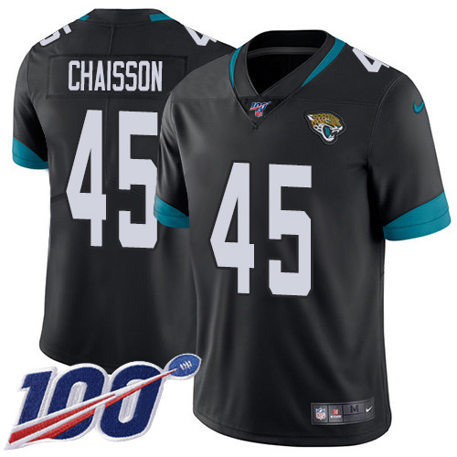 Jacksonville Jaguars 45 KLavon Chaisson Black Team Color Youth Stitched NFL 100th Season Vapor Untouchable Limited Jersey